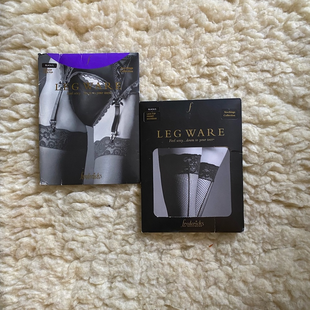 Set of Sexy stay-up stockings! Black S